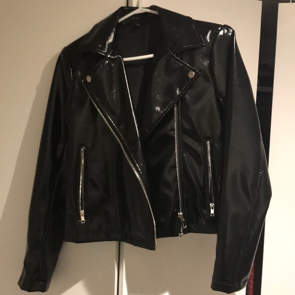 Topshop Black Leather Jacket